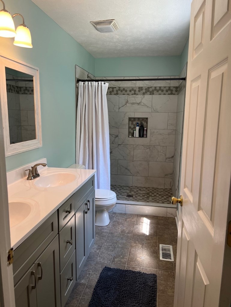 Master Bathroom with New Tile Shower