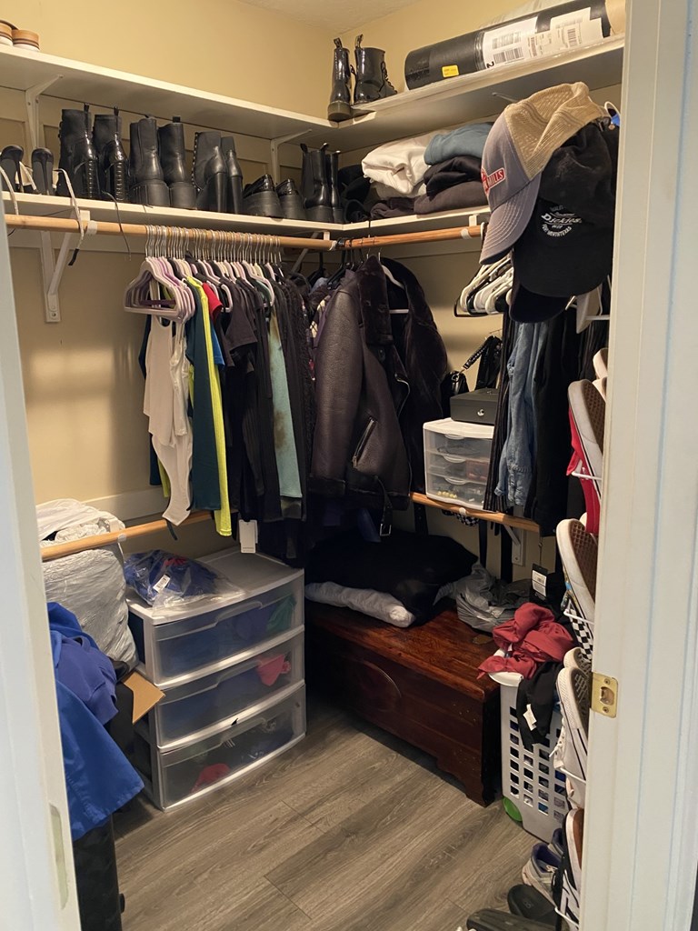 Organized walk-in closet in owner's suite